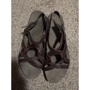 Merrell Agave Open Toe Adjustable Sandals Summer Women's 11 Brown Braided Shoes